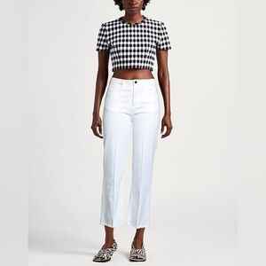 Beatrice .b Italy White Denim Crop Straight Leg Jeans 29